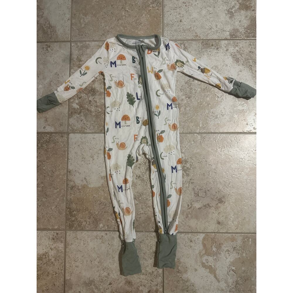Angel Dear Nature Alphabet Zip Up Convertible Sleeper 12-18 Months